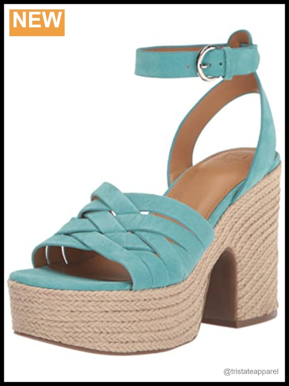 Woven Heel Espadrille Wedge Dress Sandal Almond Toe Ankle Strap